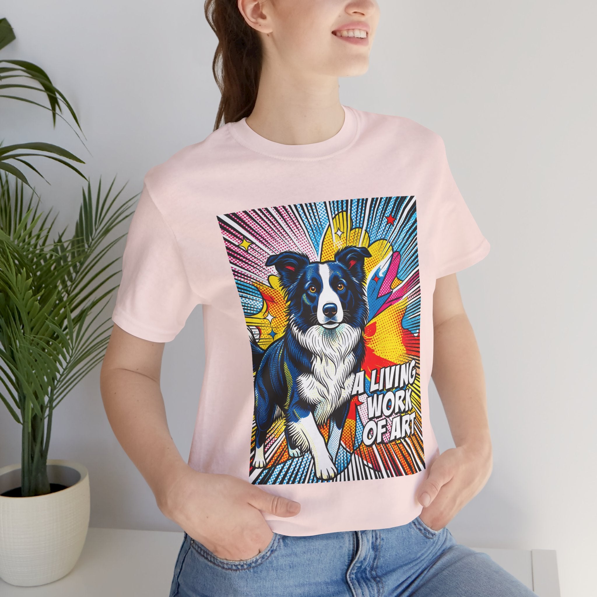 Border Collie T Shirt | Living Work of Art Collection | Pop Art