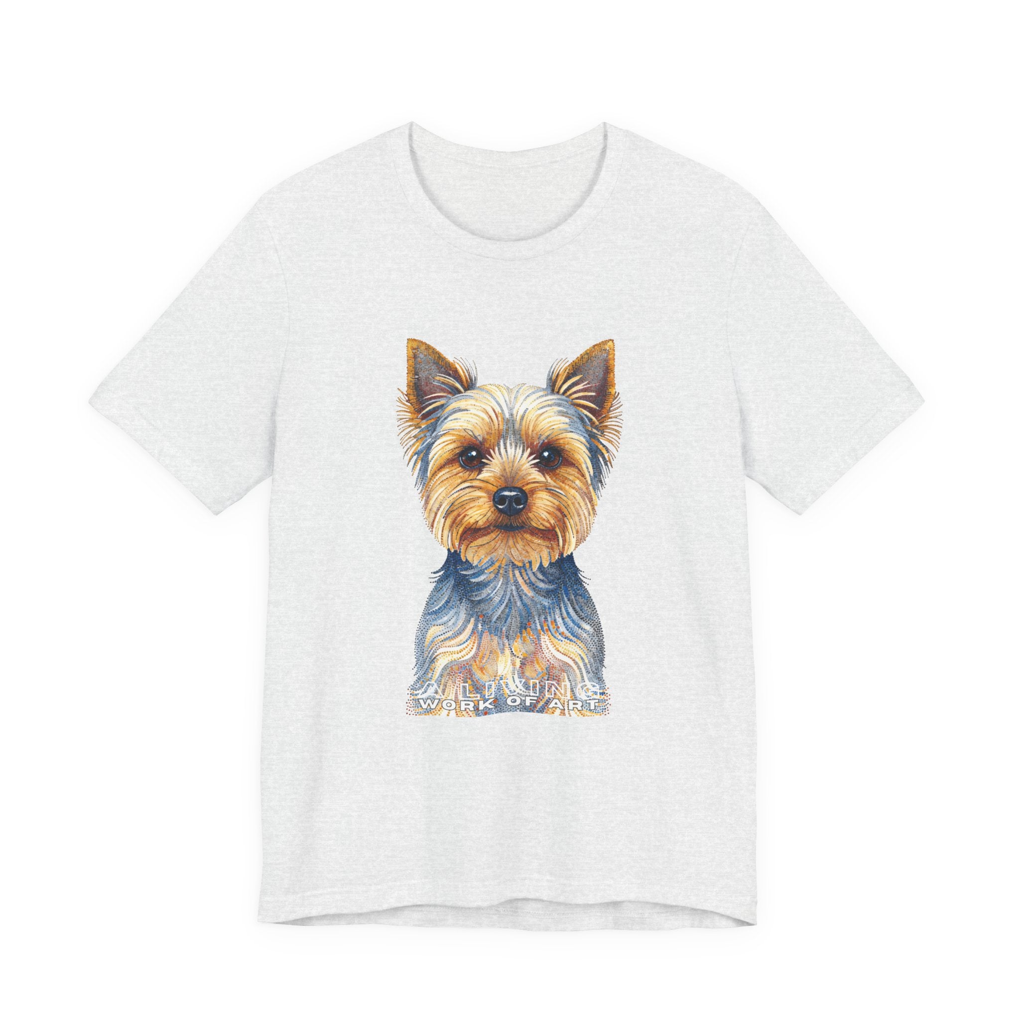 Yorkshire Terrier T Shirt | Living Work of Art Collection | Pointillism Style