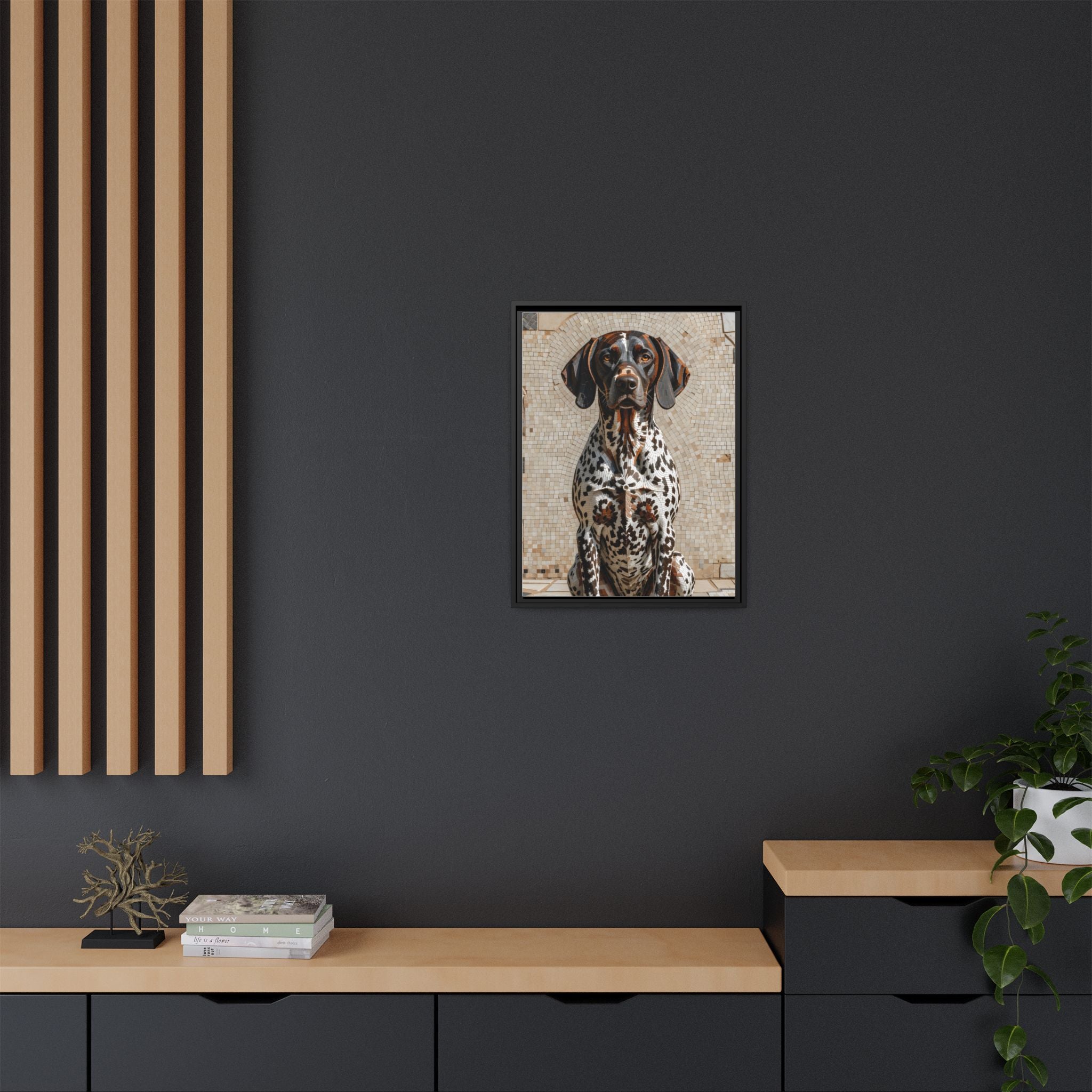 German Shorthaired Pointer Canvas Wall Art | Living Work of Art Collection | Mosaic Style Print