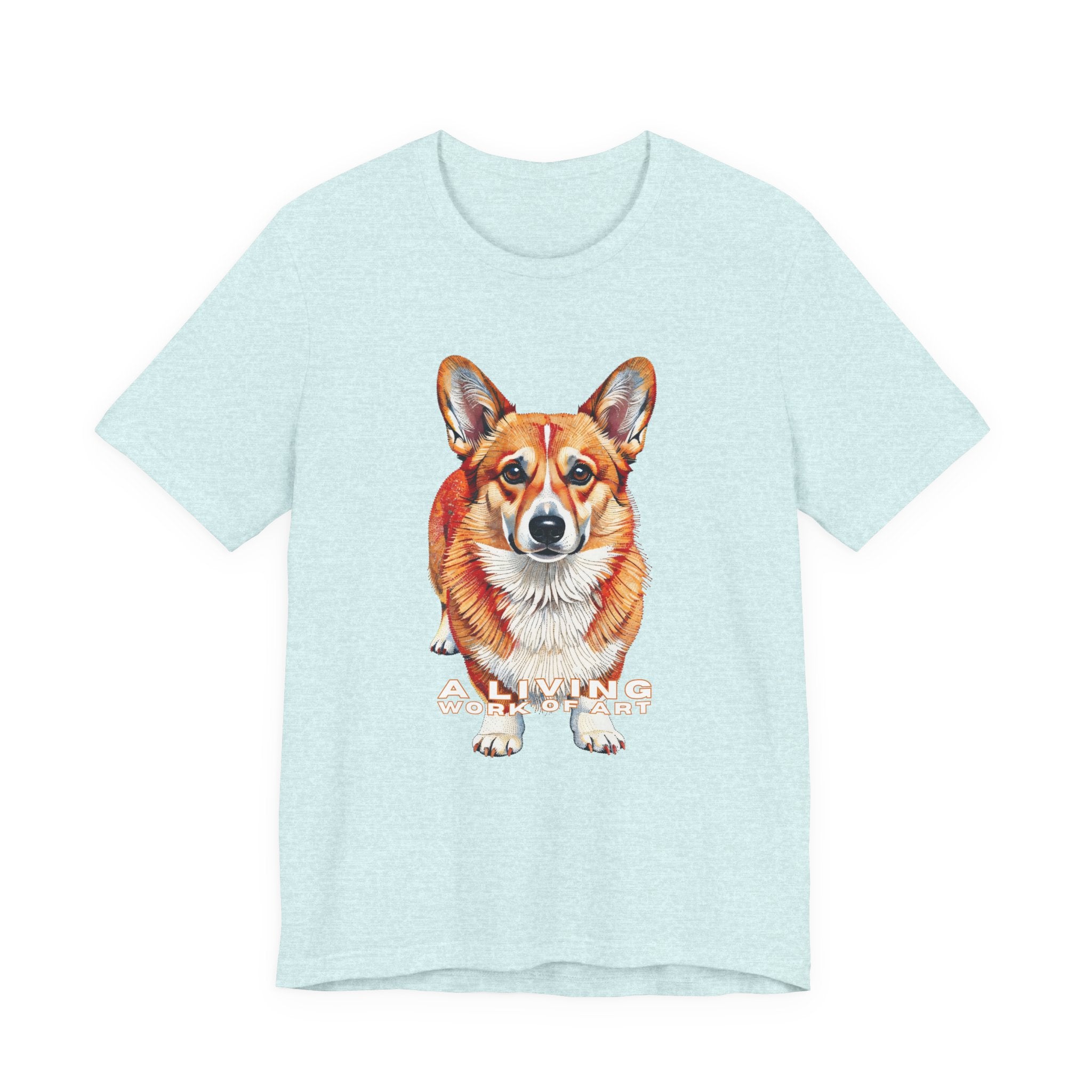 Corgi T Shirt | Living Work of Art Collection | Pointillism Style