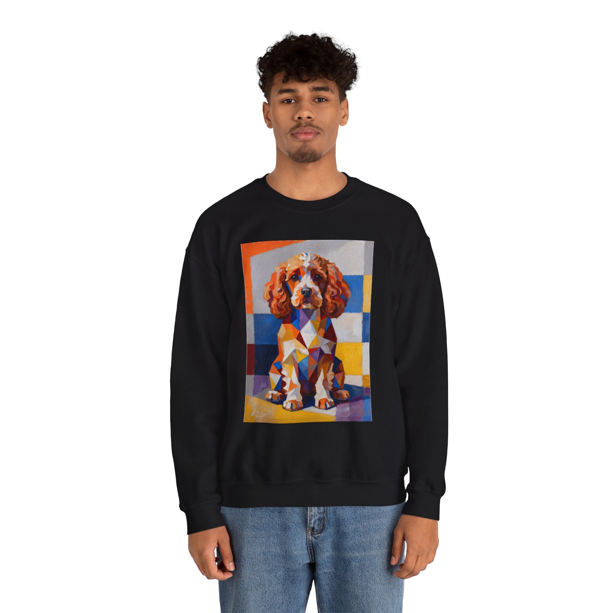 Cavapoo Sweatshirt | Living Work of Art Collection | Cubist Style