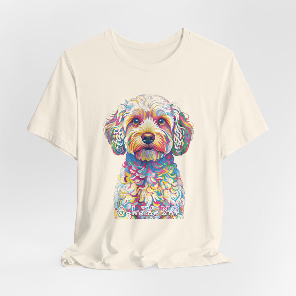 Cavapoo T Shirt | Living Work of Art Collection | Pointillism Style