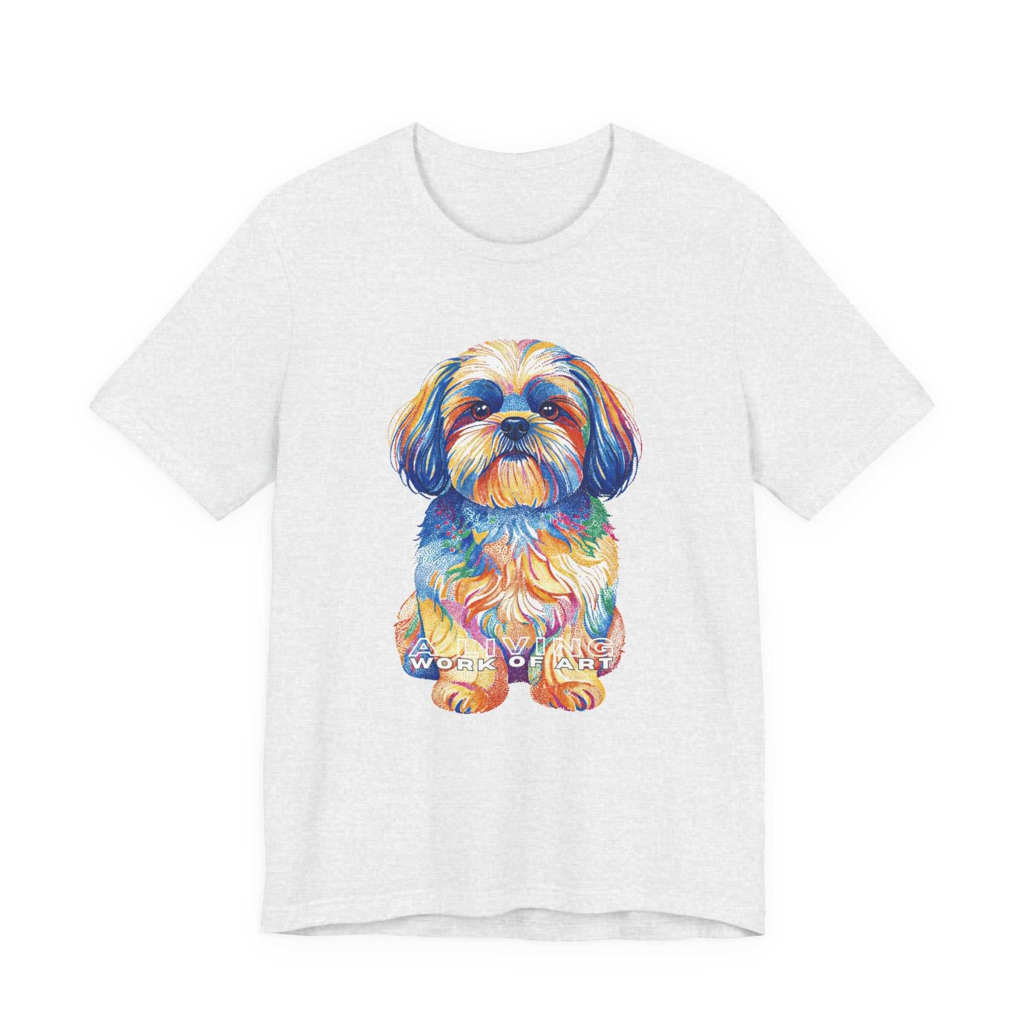 Shih Tzu T Shirt | Living Work of Art Collection | Pointillism Style