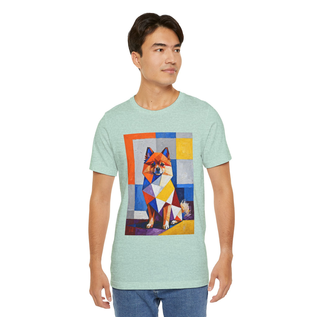 Pomeranian T Shirt | Living Work of Art Collection | Cubist Style