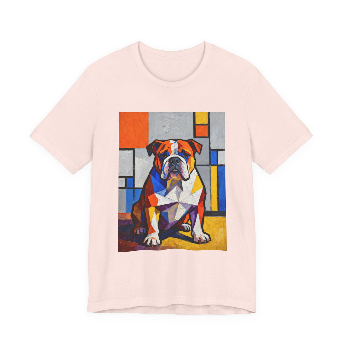 Bulldog T Shirt | Living Work of Art Collection | Cubist Style