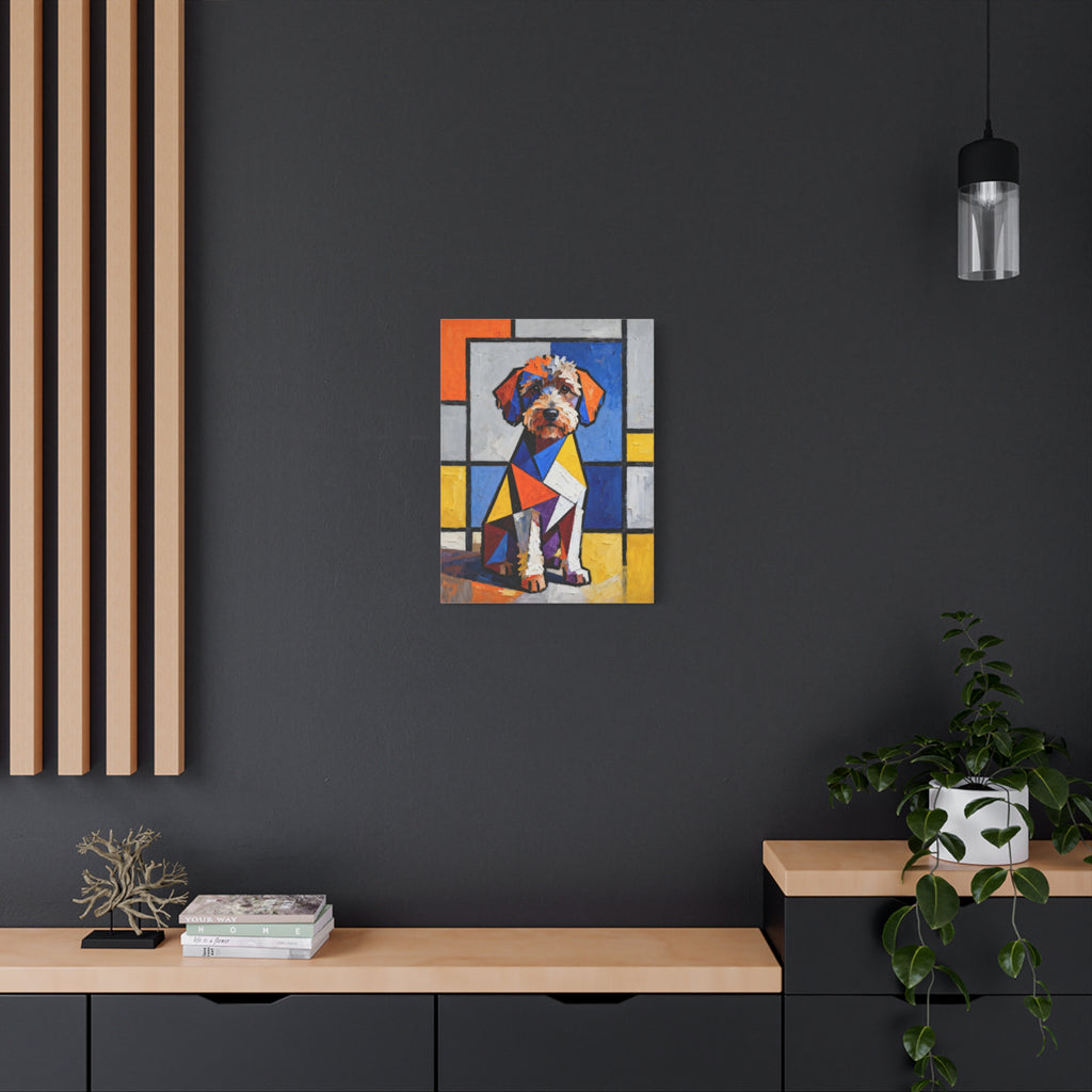 Schnoodle Canvas Wall Art | Living Work of Art Collection | Cubist Style Print