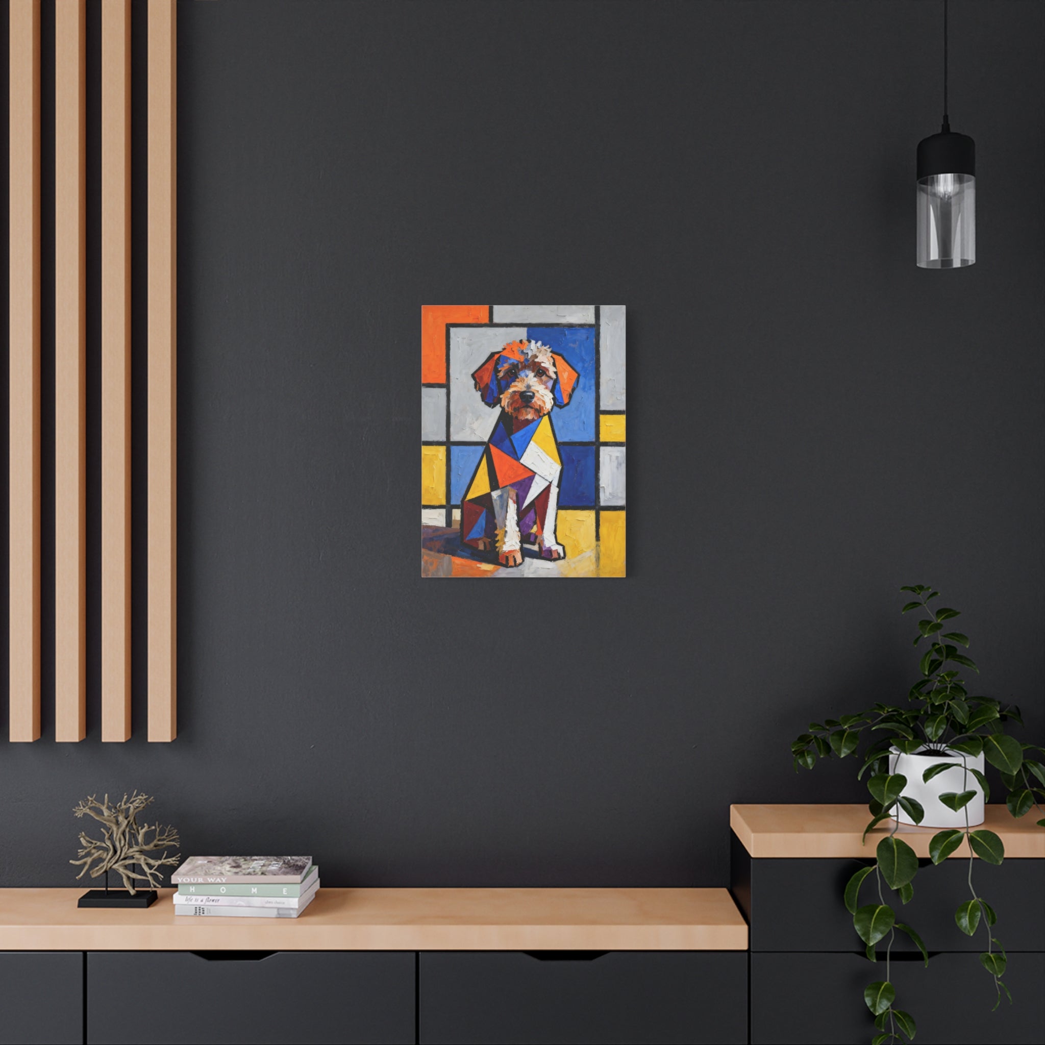 Schnoodle Canvas Wall Art | Living Work of Art Collection | Cubist Style Print