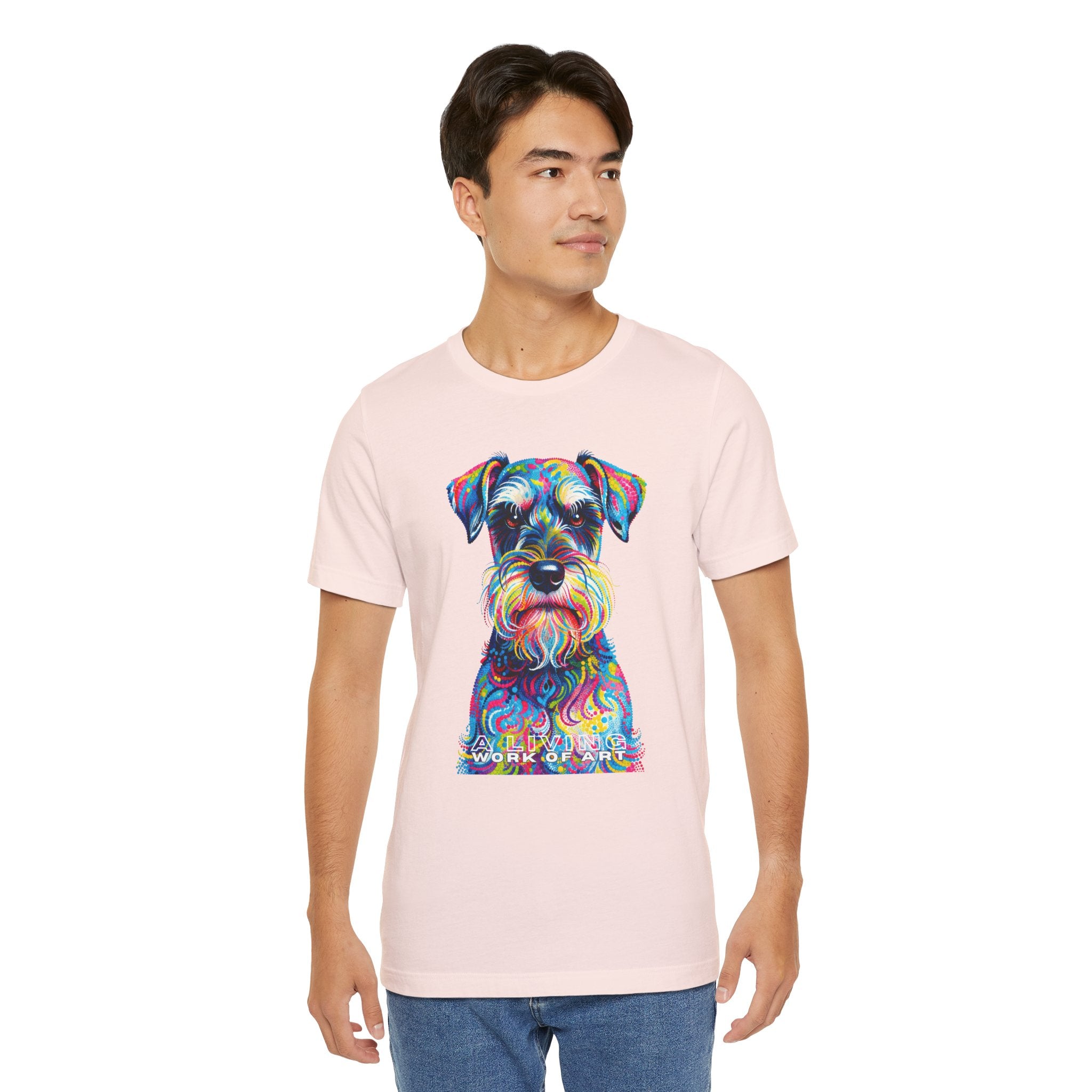 Schnauzer T Shirt | Living Work of Art Collection | Pointillism Style