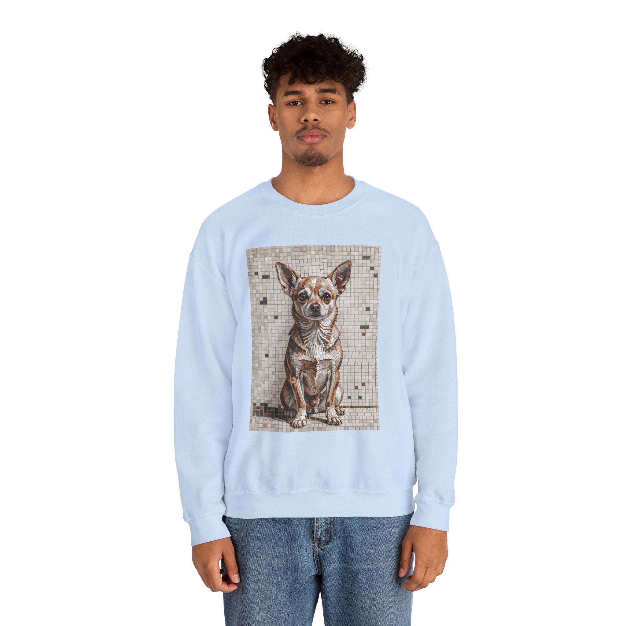 Chihuahua Sweatshirt | Living Work of Art Collection | Mosaic Style