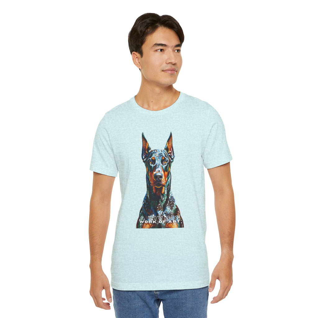 Doberman Pinscher T Shirt | Living Work of Art Collection | Pointillism Style