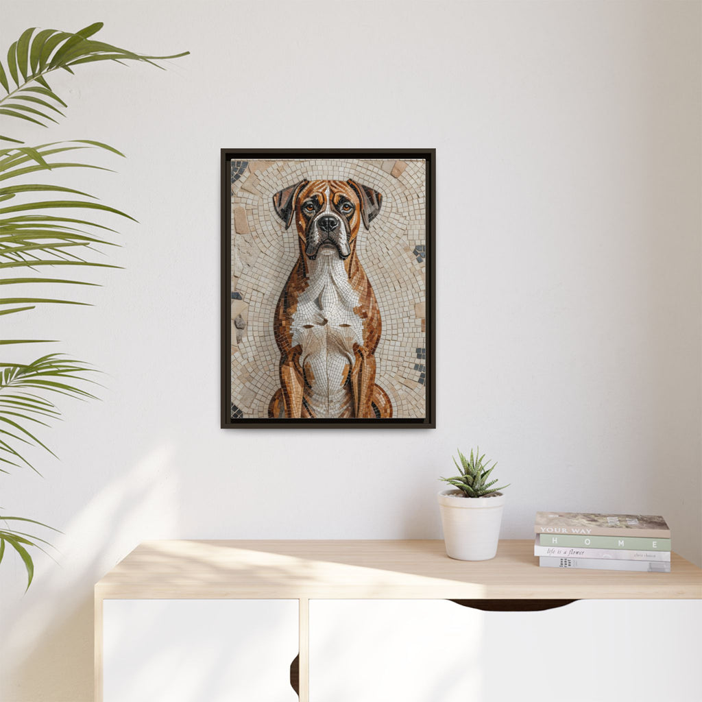 Boxer Canvas Wall Art | Living Work of Art Collection | Mosaic Style Print