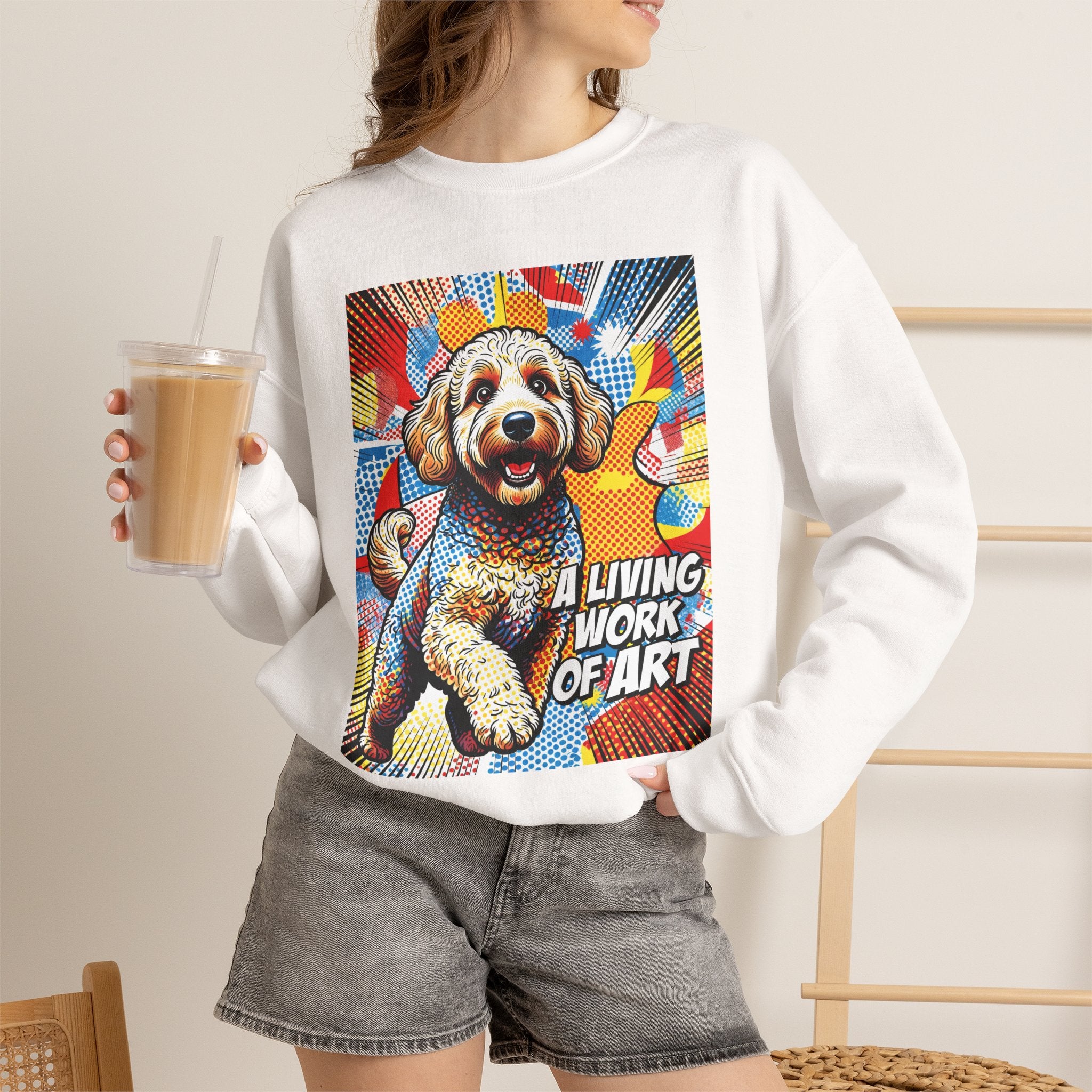 Goldendoodle Sweatshirt | Living Work of Art Collection | Pop Art