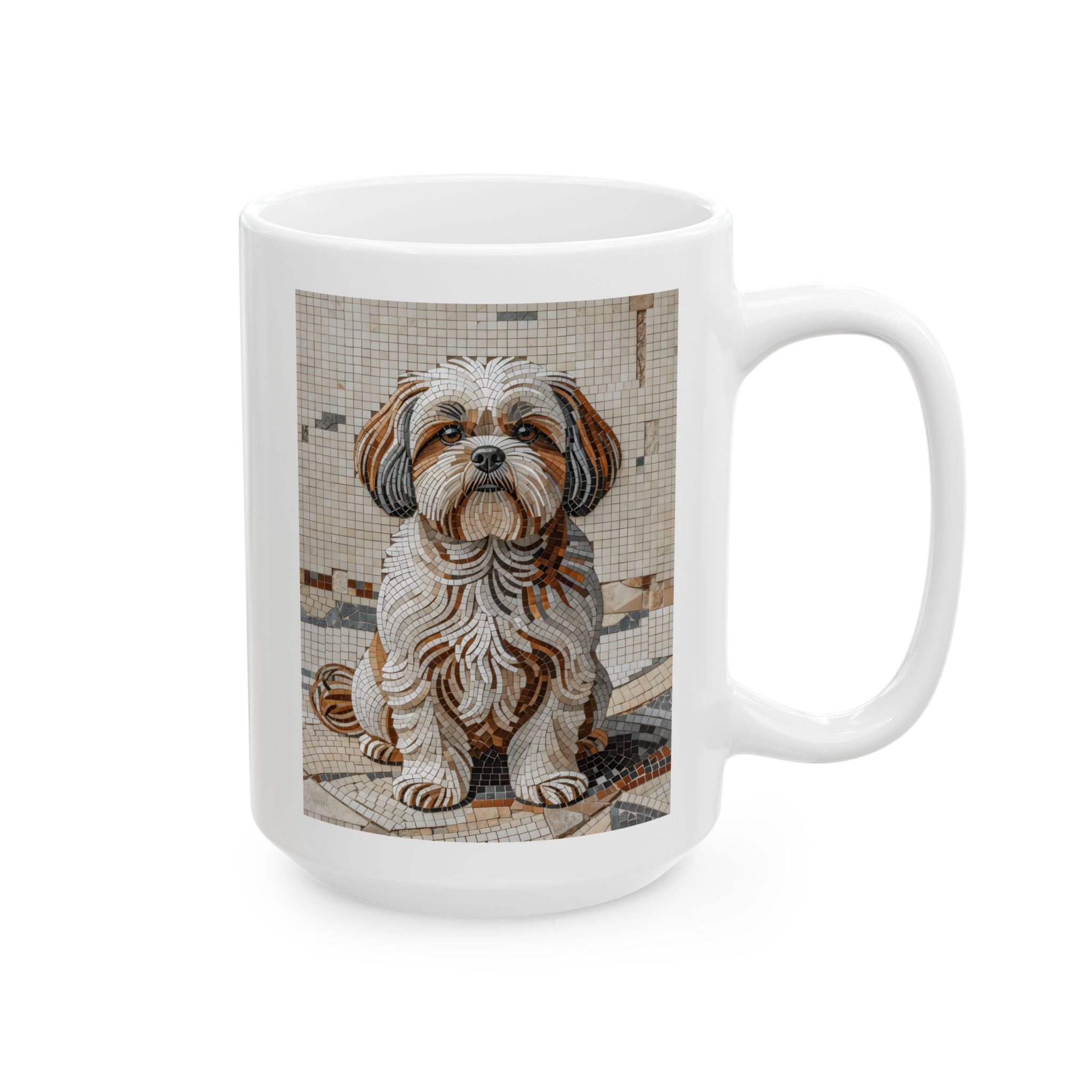 Shih Tzu Coffee Mug | Living Work of Art Collection | Mosaic Style