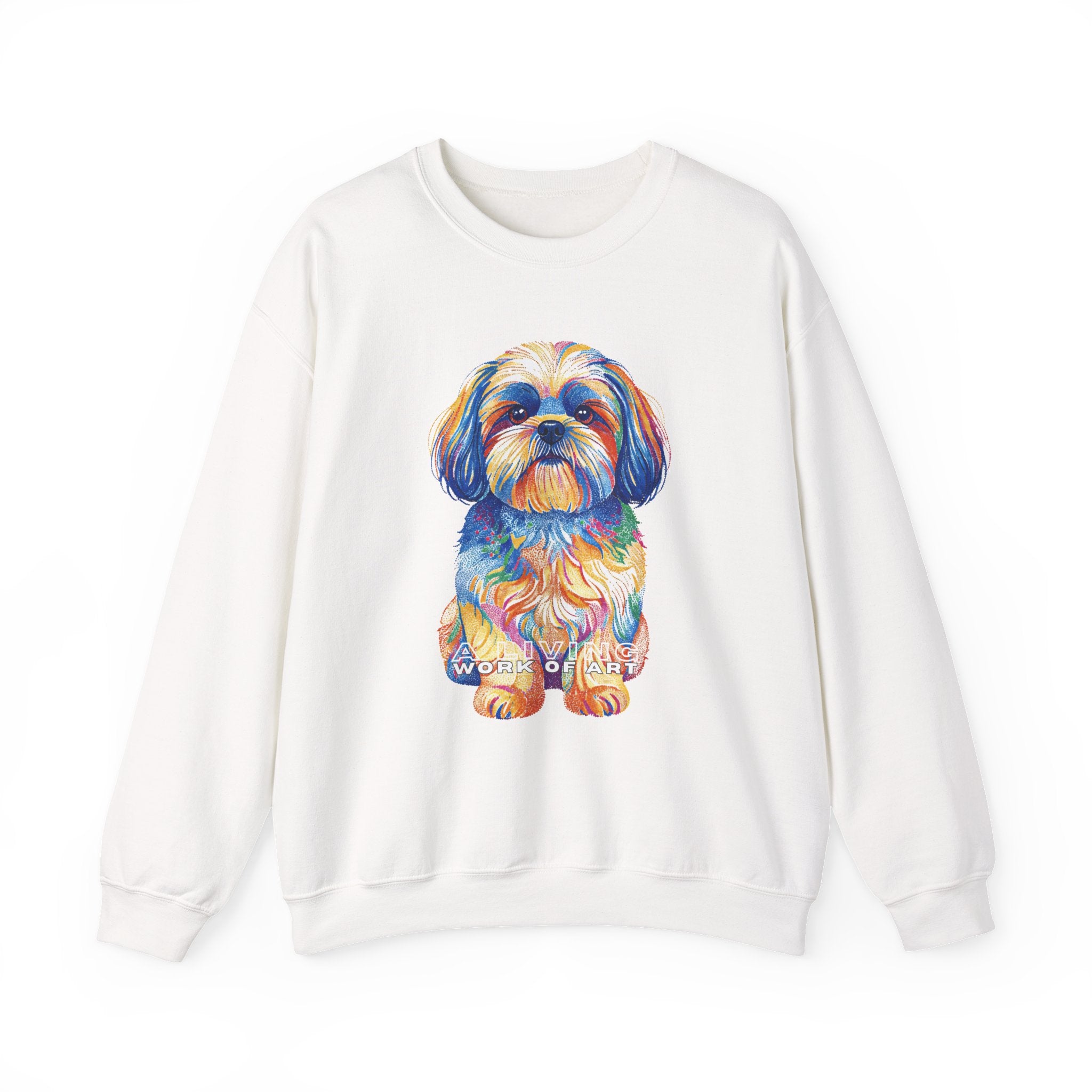 Shih Tzu Sweatshirt | Living Work of Art Collection | Pointillism Style