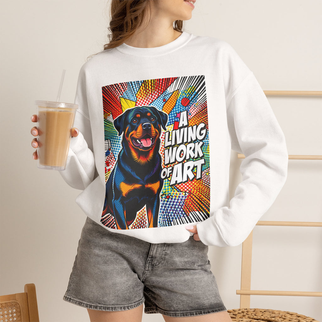 Rottweiler Sweatshirt I Living Work of Art Collection | Pop Art