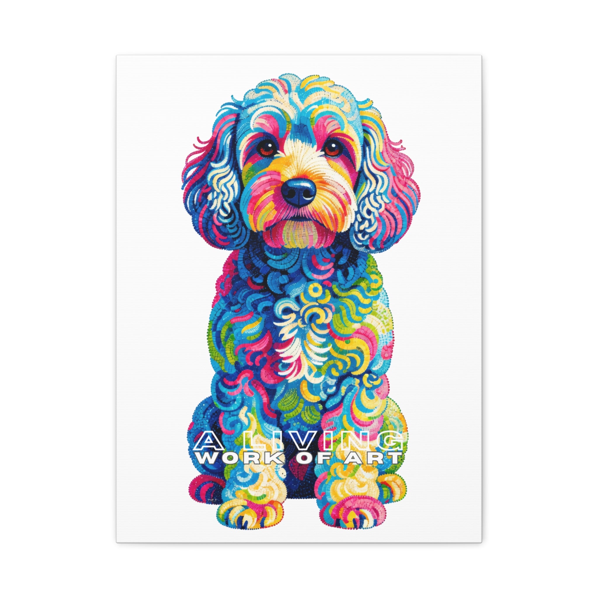Cockapoo Canvas Wall Art | Living Work of Art Collection | Pointillism Style Print
