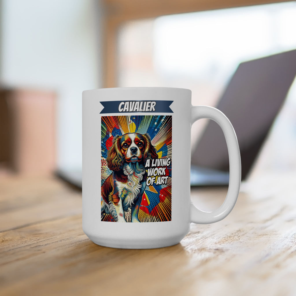 Cavalier King Charles Spaniel Coffee Mug | Living Work of Art Collection | Pop Art