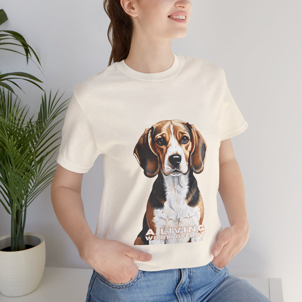 Beagle T Shirt | Living Work of Art Collection | Pointillism Style