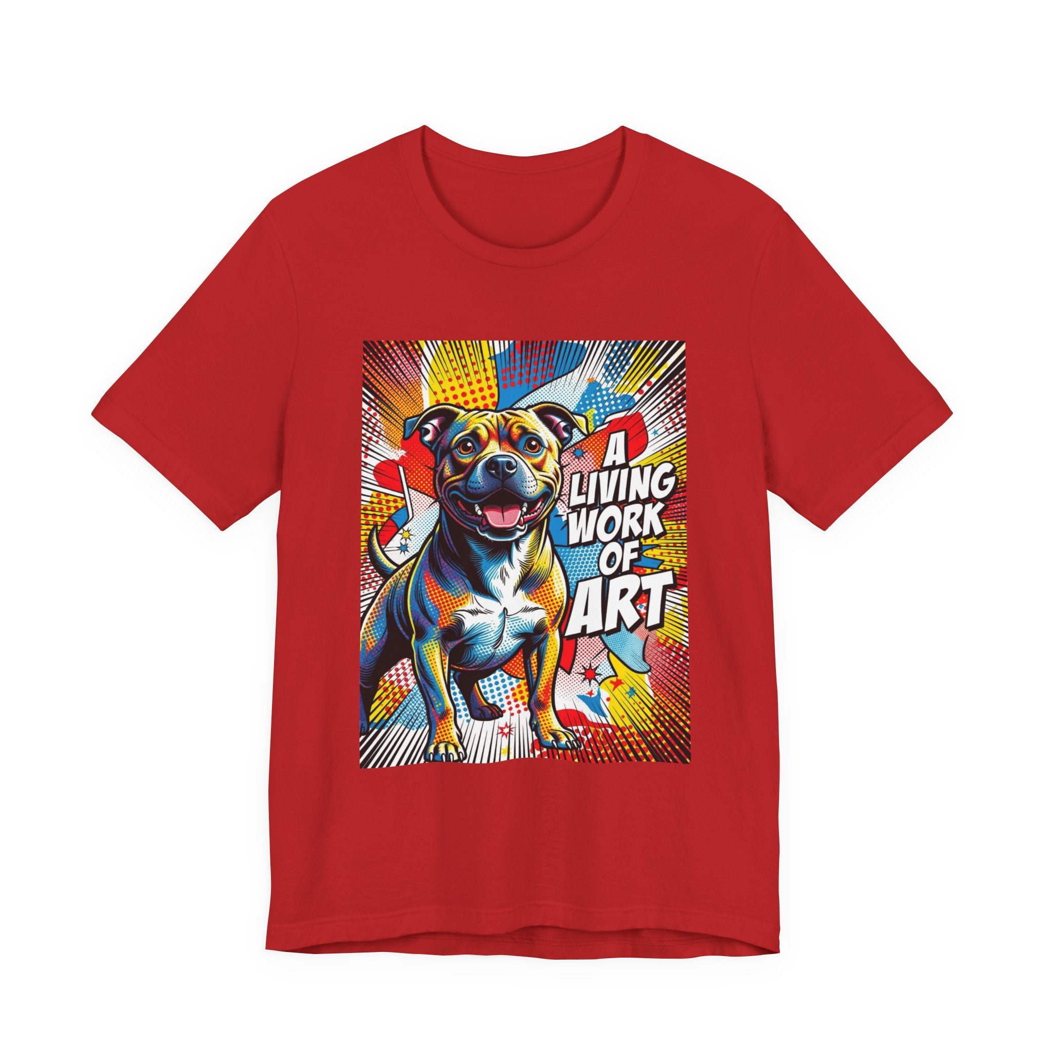 Staffordshire Bull Terrier T Shirt | Living Work of Art Collection | Pop Art