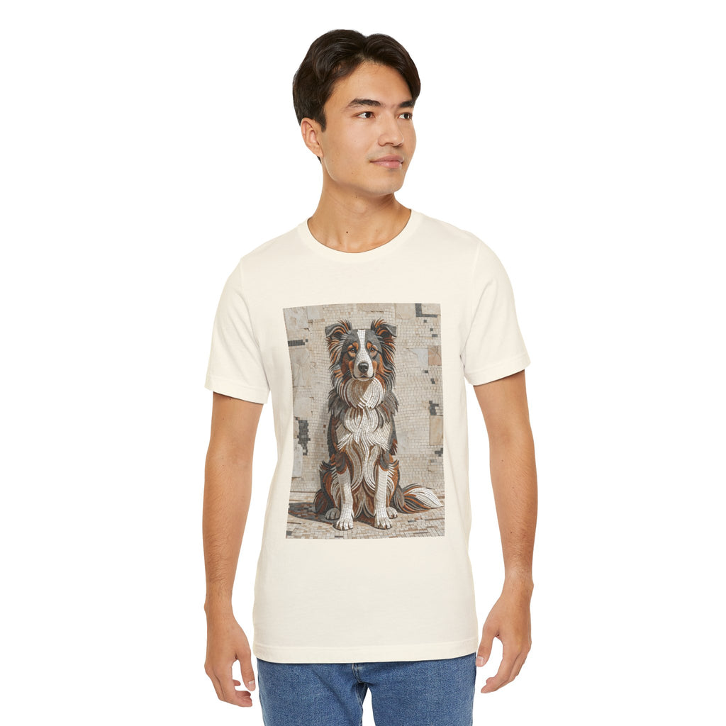 Border Collie T Shirt | Living Work of Art Collection | Mosaic Style