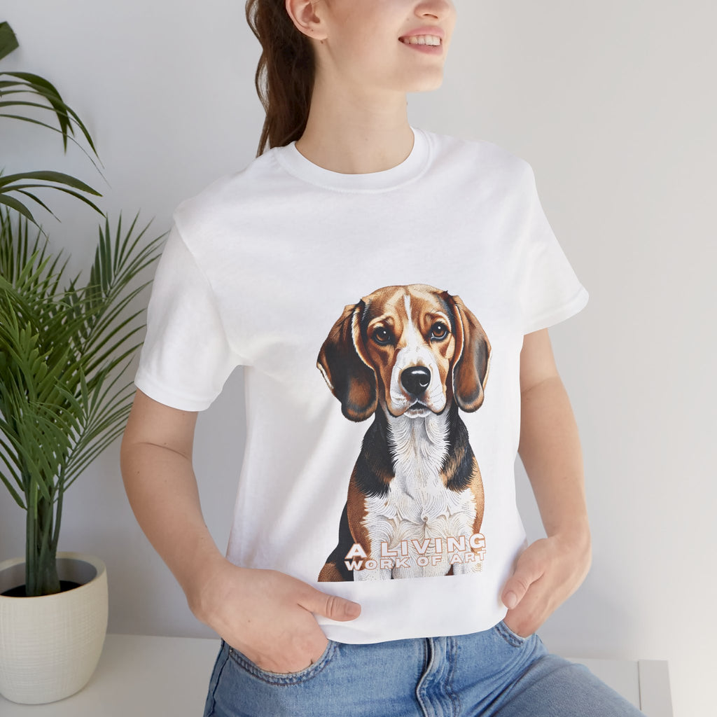 Beagle T Shirt | Living Work of Art Collection | Pointillism Style