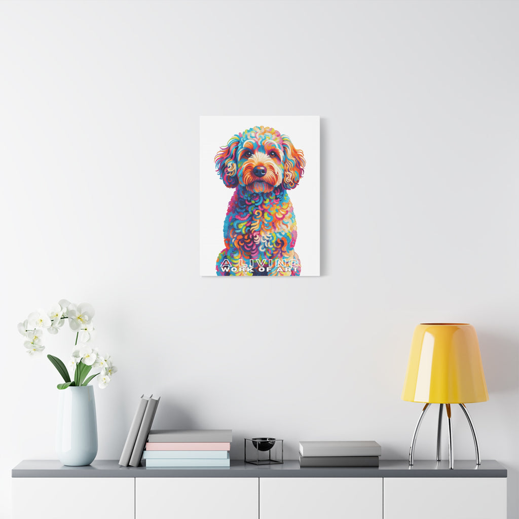 Schnoodle Canvas Wall Art | Living Work of Art Collection | Pointillism Style Print
