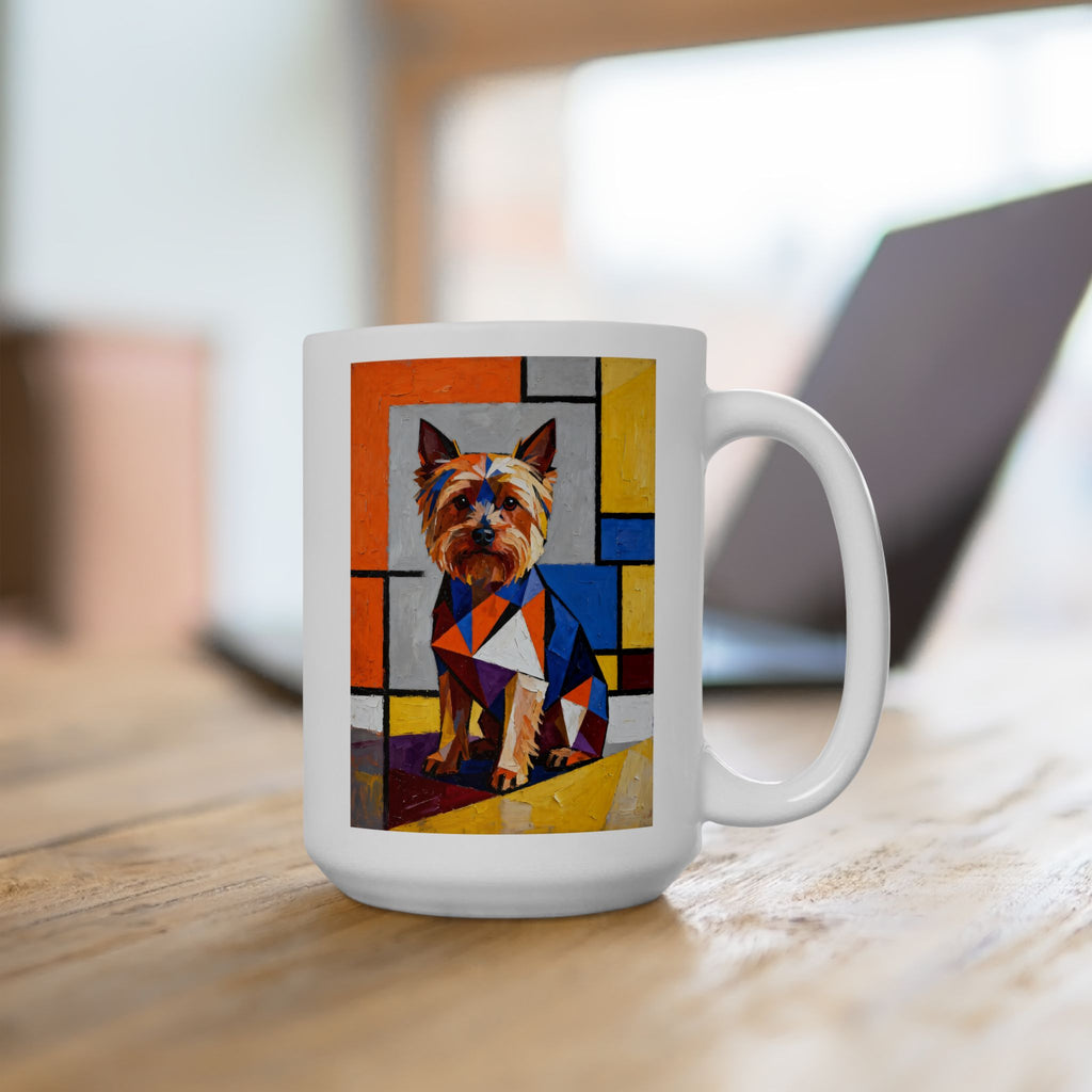 Yorkshire Terrier Coffee Mug | Living Work of Art Collection | Cubist Style