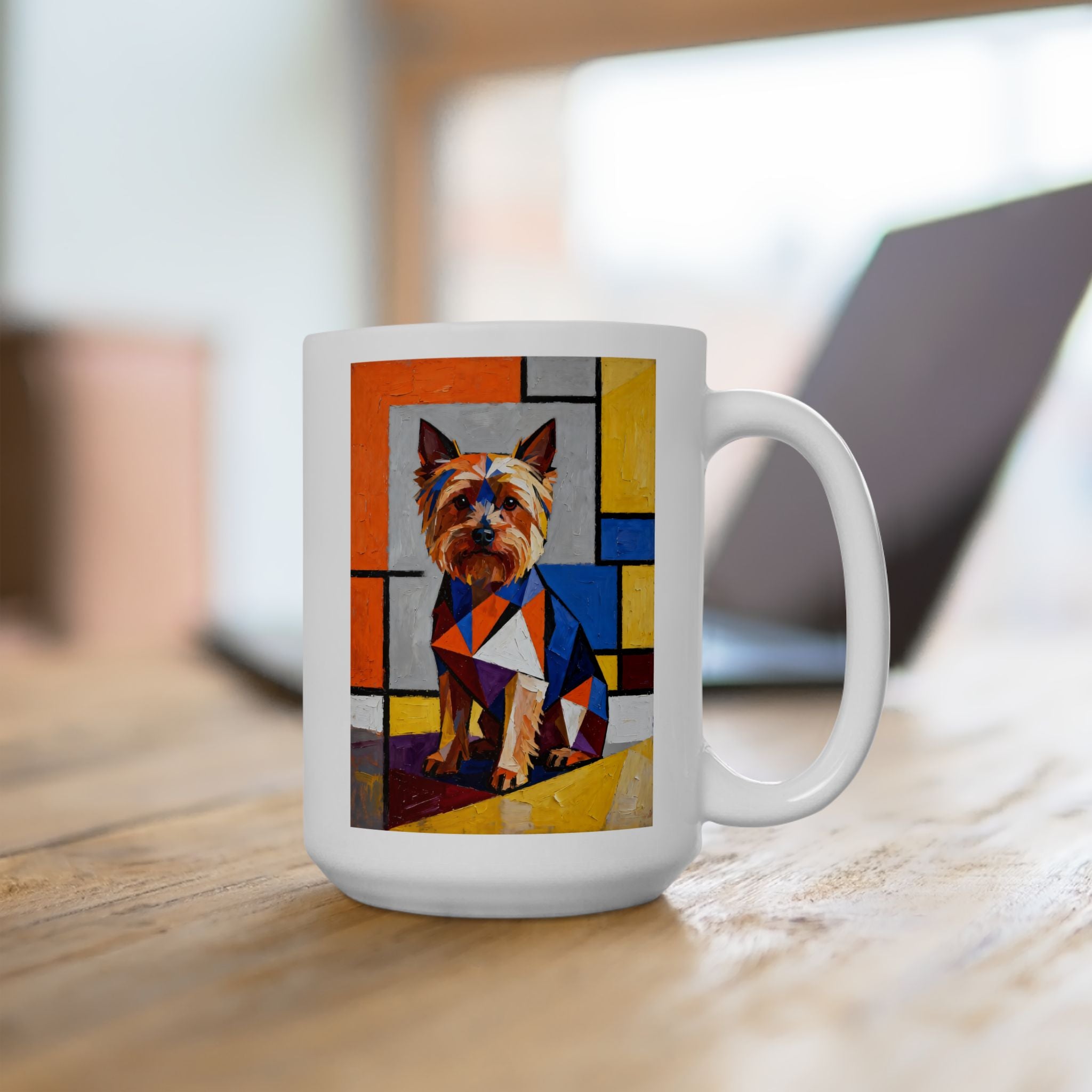 Yorkshire Terrier Coffee Mug | Living Work of Art Collection | Cubist Style