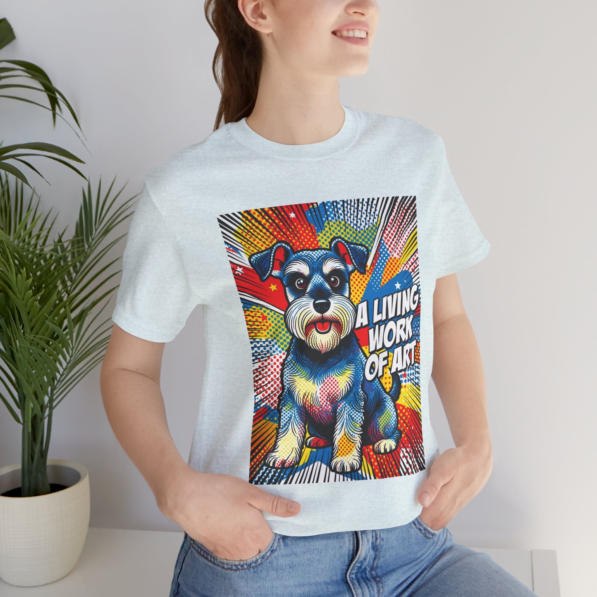 Schnauzer T Shirt | Living Work of Art Collection | Pop Art