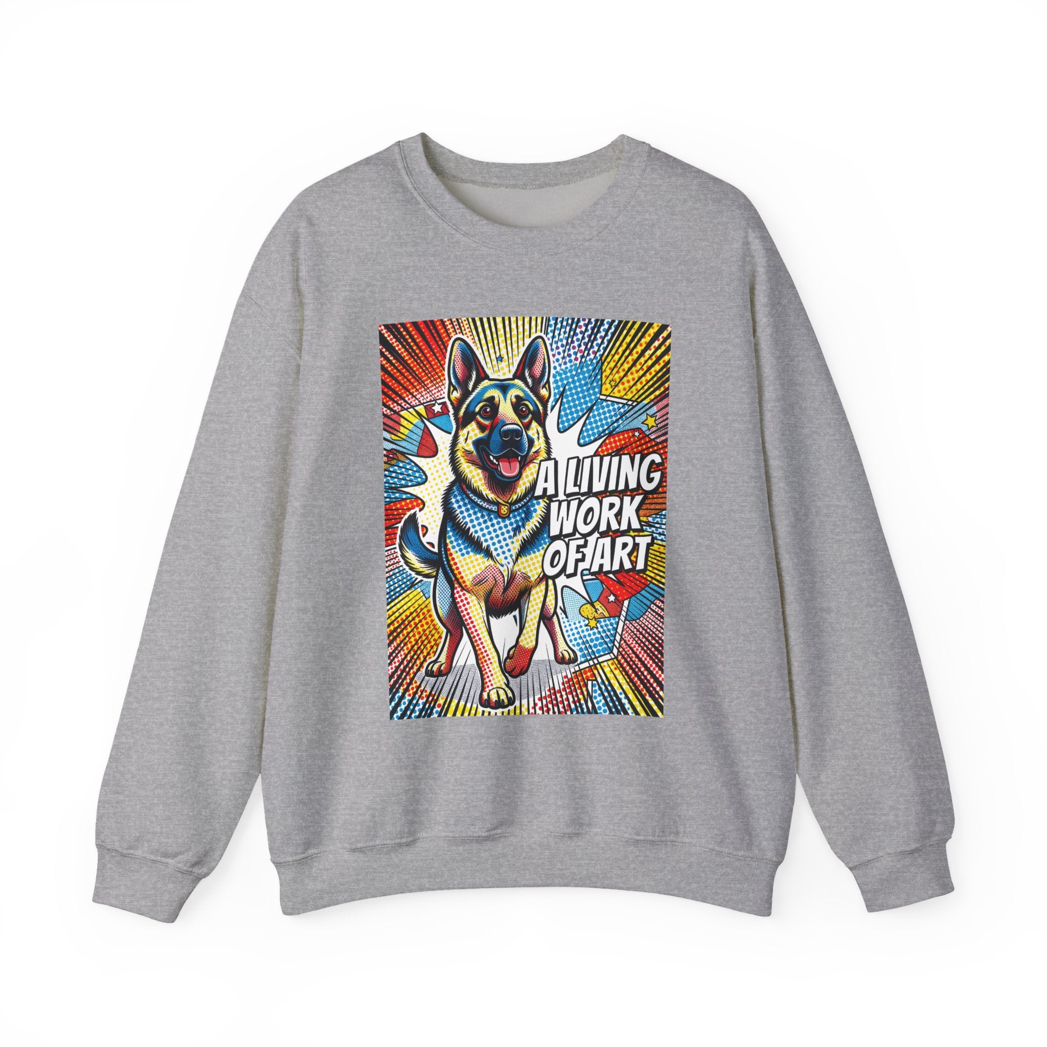 German Shepherd Sweatshirt | Living Work of Art Collection | Pop Art