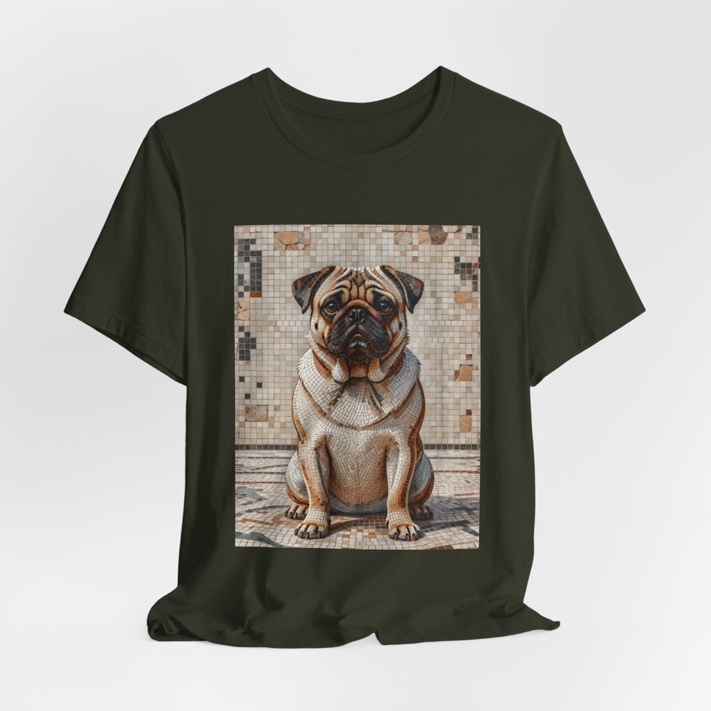 Pug T Shirt | Living Work of Art Collection | Mosaic Style