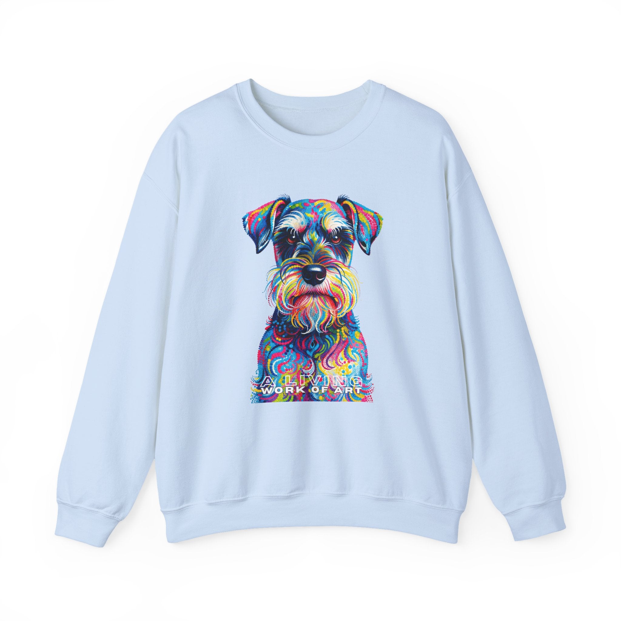 Schnauzer Sweatshirt | Living Work of Art Collection | Pointillism Style