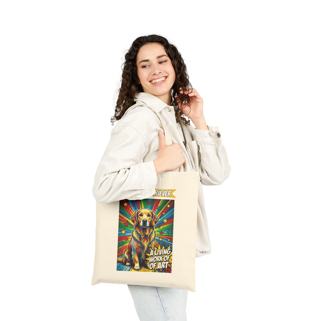 Golden Retriever Tote Bag | Living Work of Art Collection | Pop Art