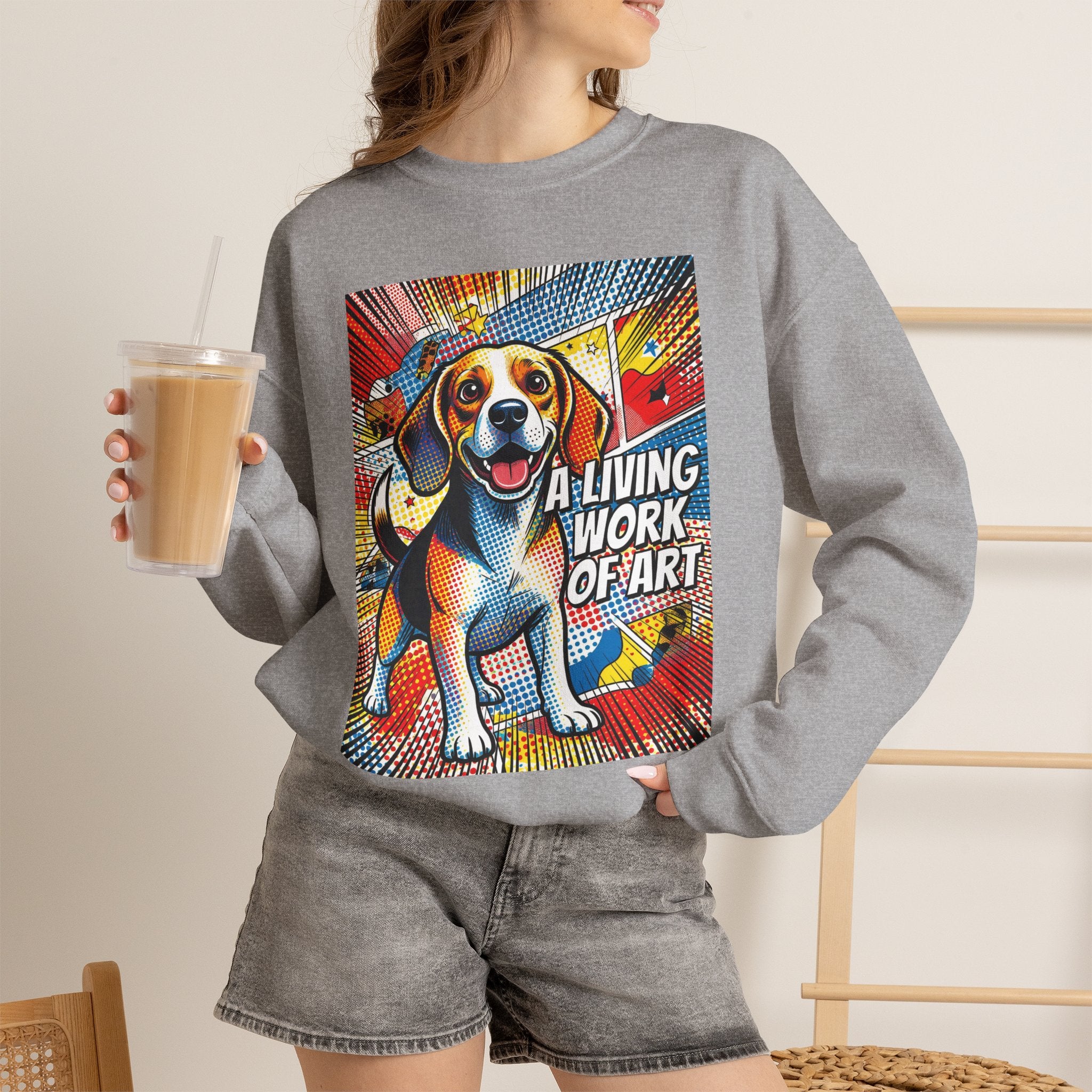 Beagle Sweatshirt | Living Work of Art Collection | Pop Art