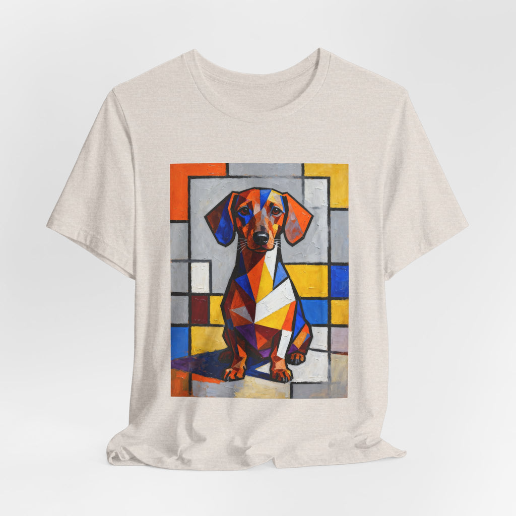 Dachshund T Shirt | Living Work of Art Collection | Cubist Style