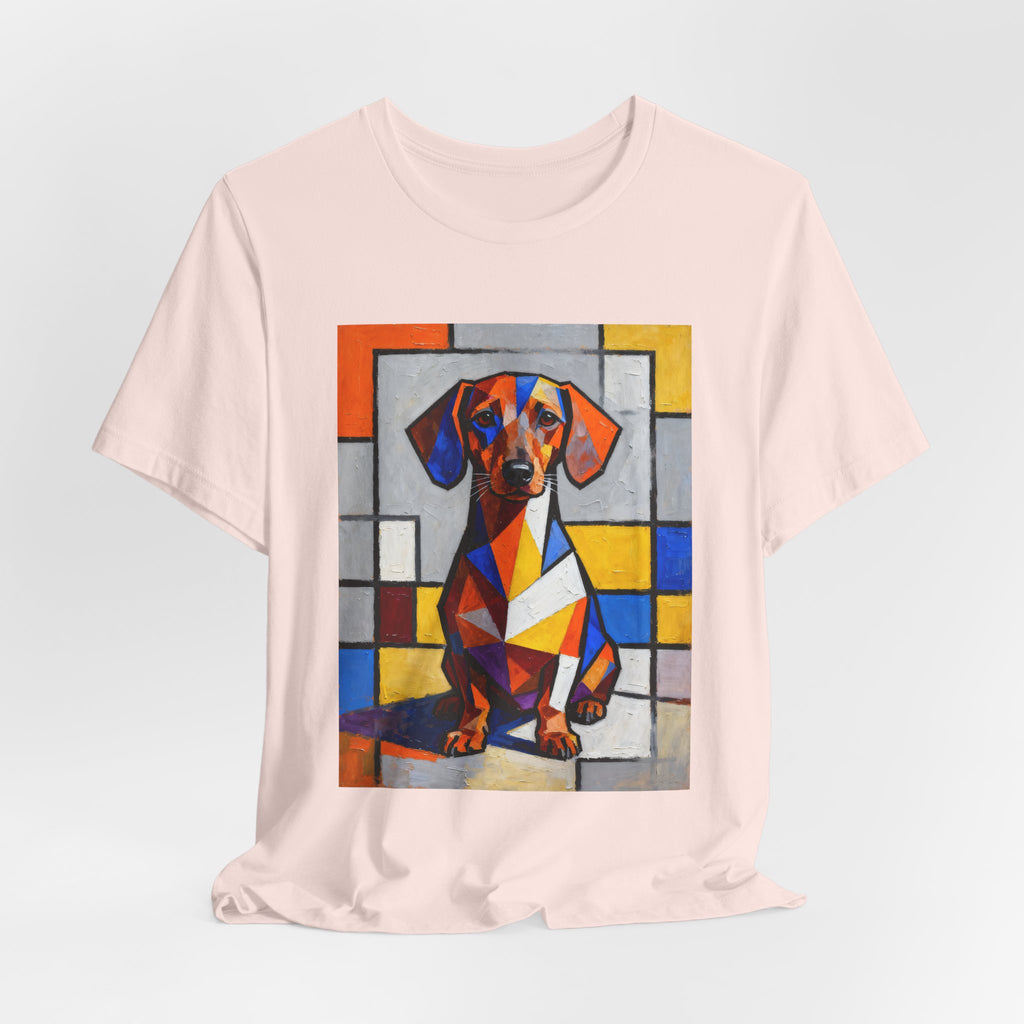 Dachshund T Shirt | Living Work of Art Collection | Cubist Style