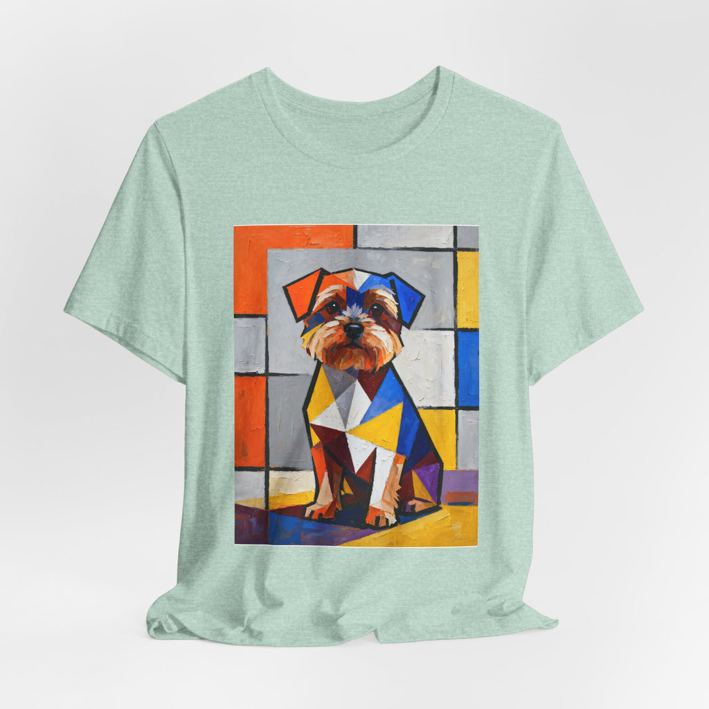 Yorkipoo T Shirt | Living Work of Art Collection | Cubist Style