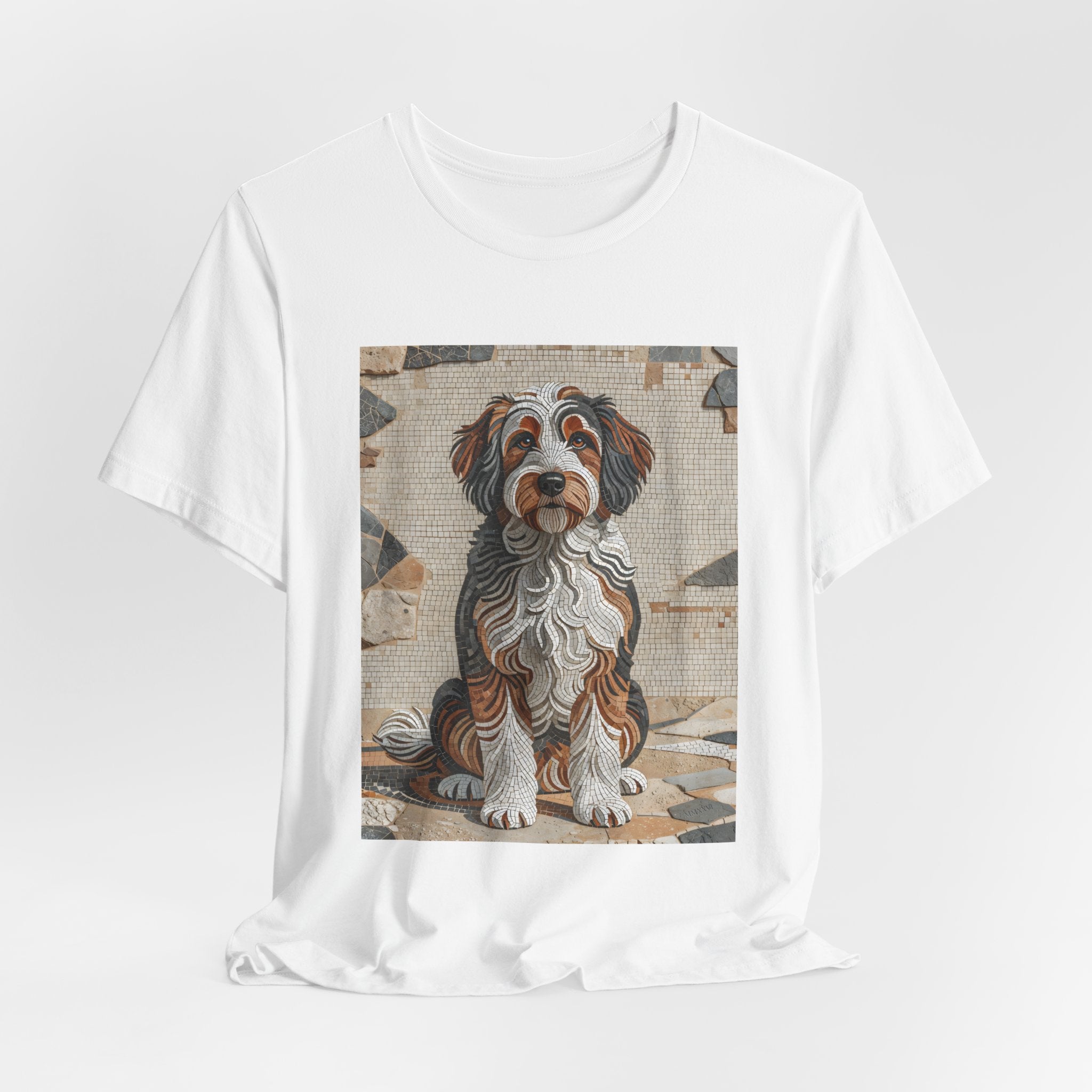 Bernedoodle T Shirt | Living Work of Art Collection | Mosaic Style