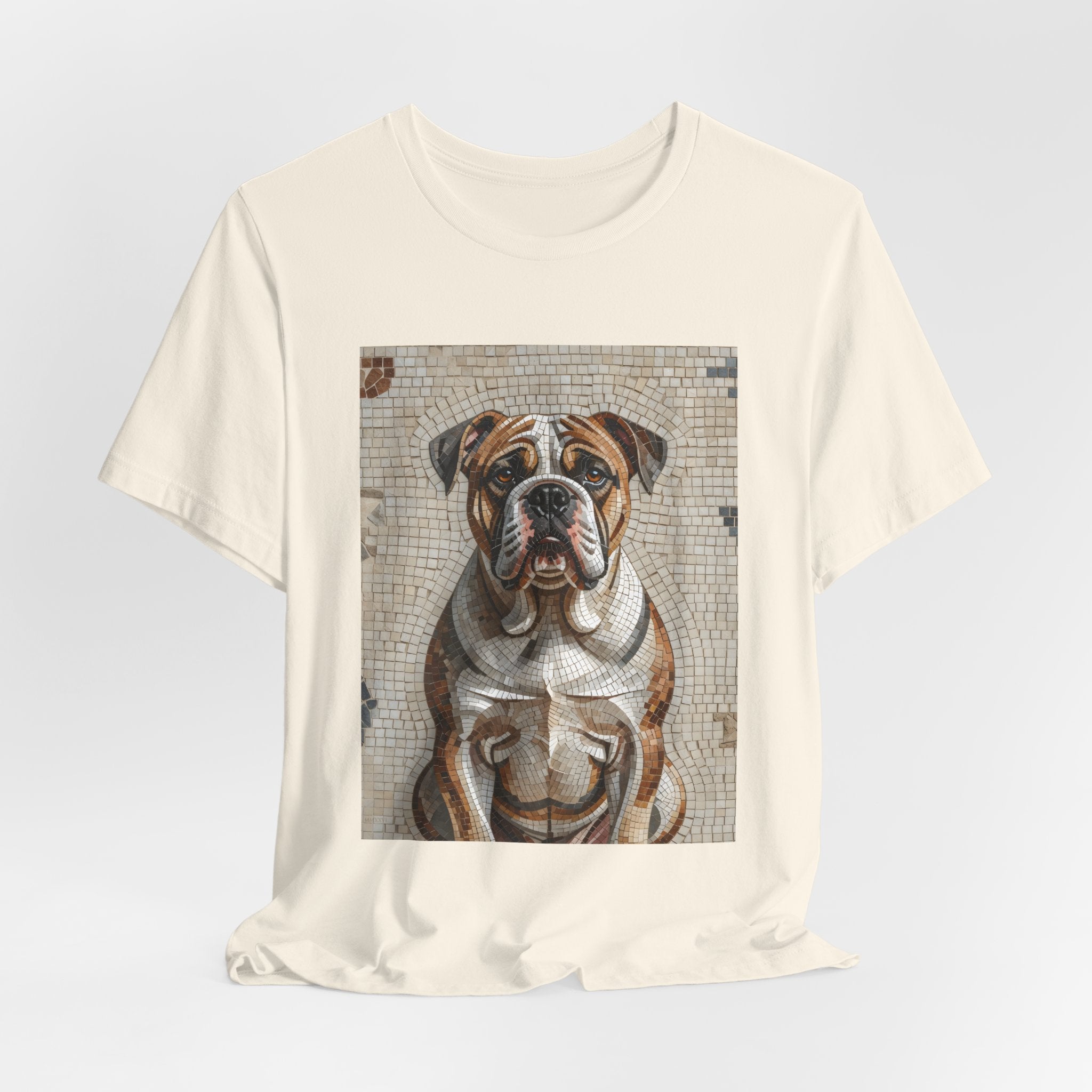 Bulldog T Shirt | Living Work of Art Collection | Mosaic Style