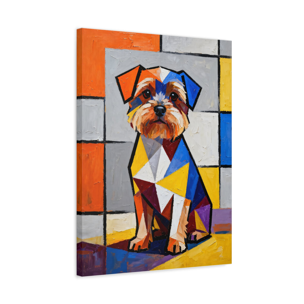 Yorkipoo Canvas Wall Art | Living Work of Art Collection | Cubist Style Print