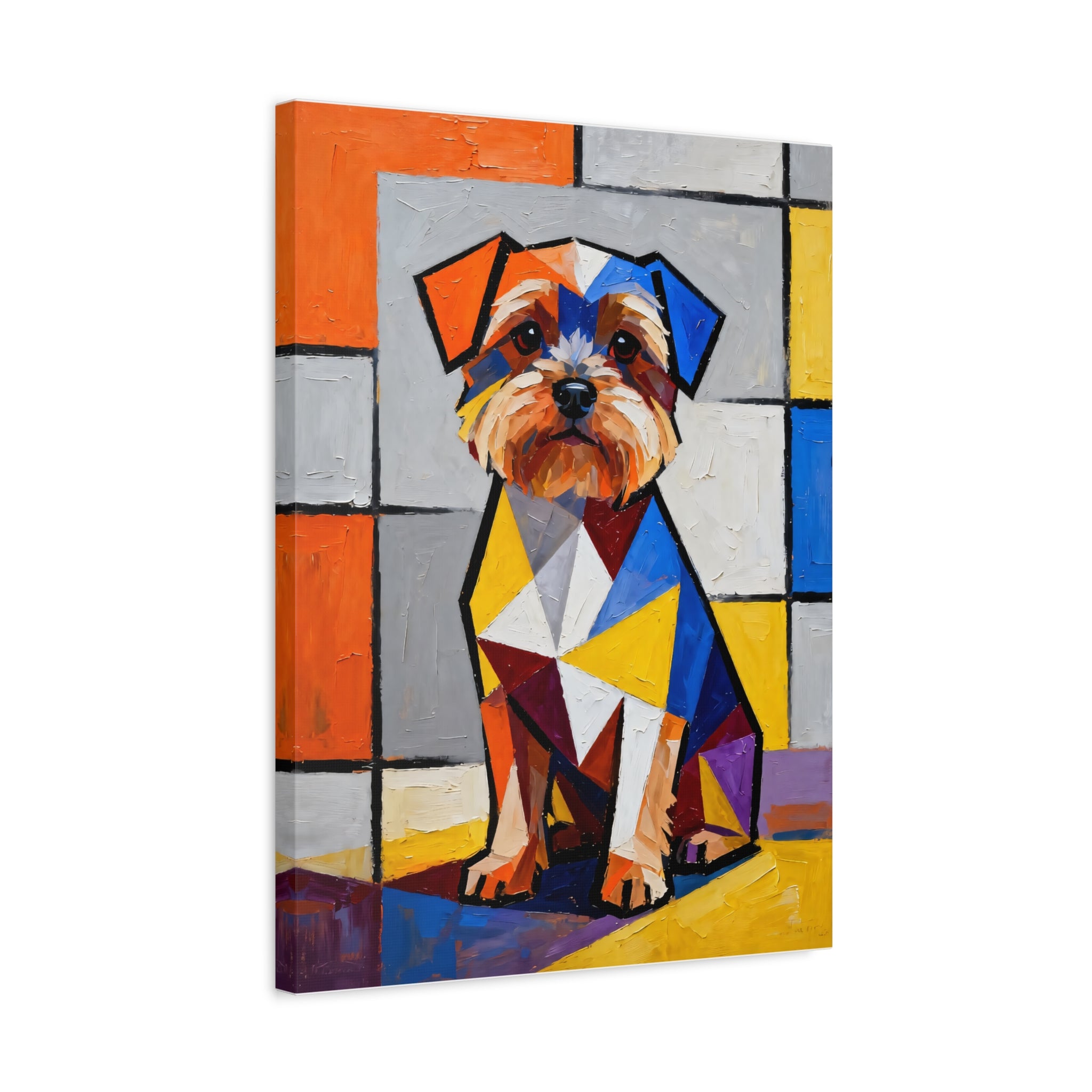 Yorkipoo Canvas Wall Art | Living Work of Art Collection | Cubist Style Print