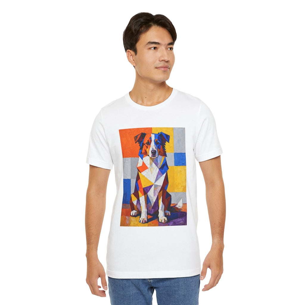 Australian Shepherd T Shirt | Living Work of Art Collection | Cubist Style