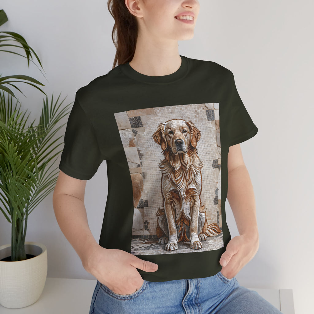 Golden Retriever T Shirt | Living Work of Art Collection | Mosaic Style
