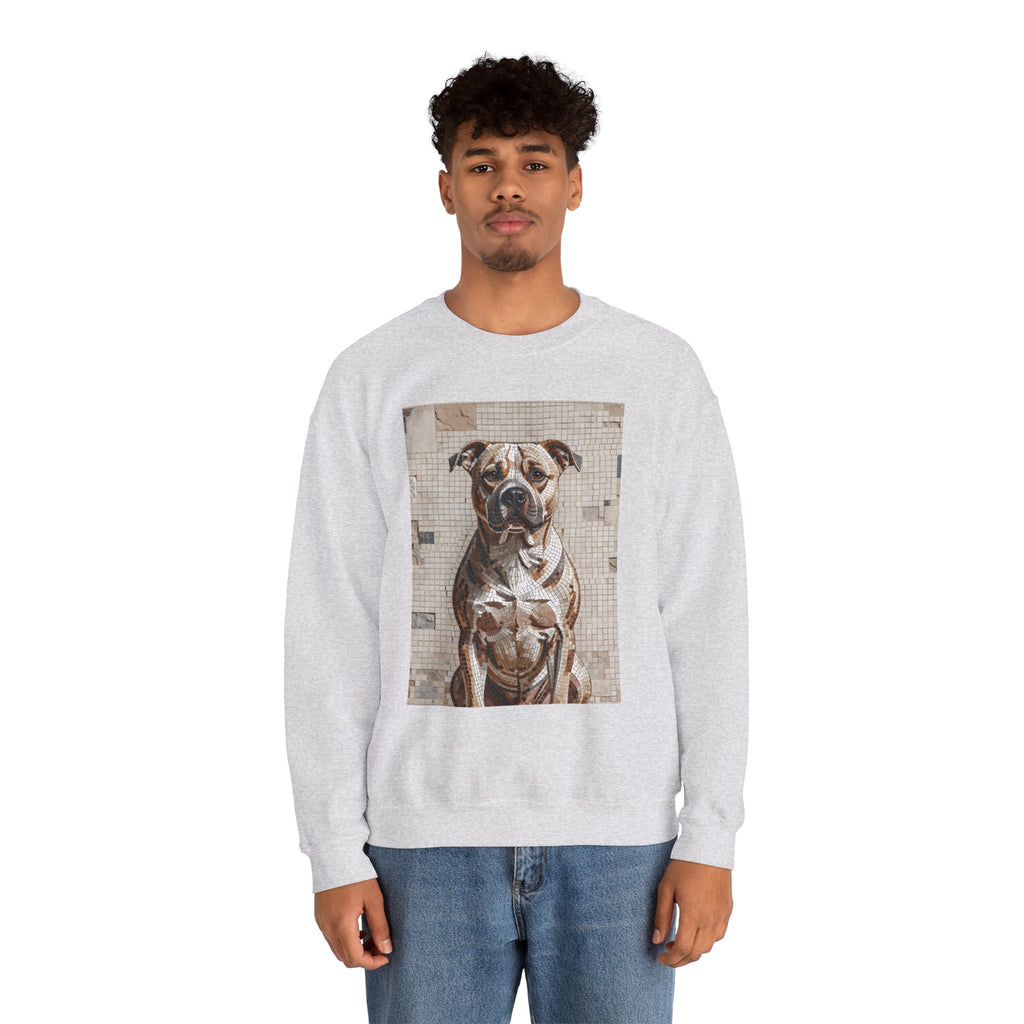 Staffordshire Bull Terrier Sweatshirt | Living Work of Art Collection | Mosaic Style