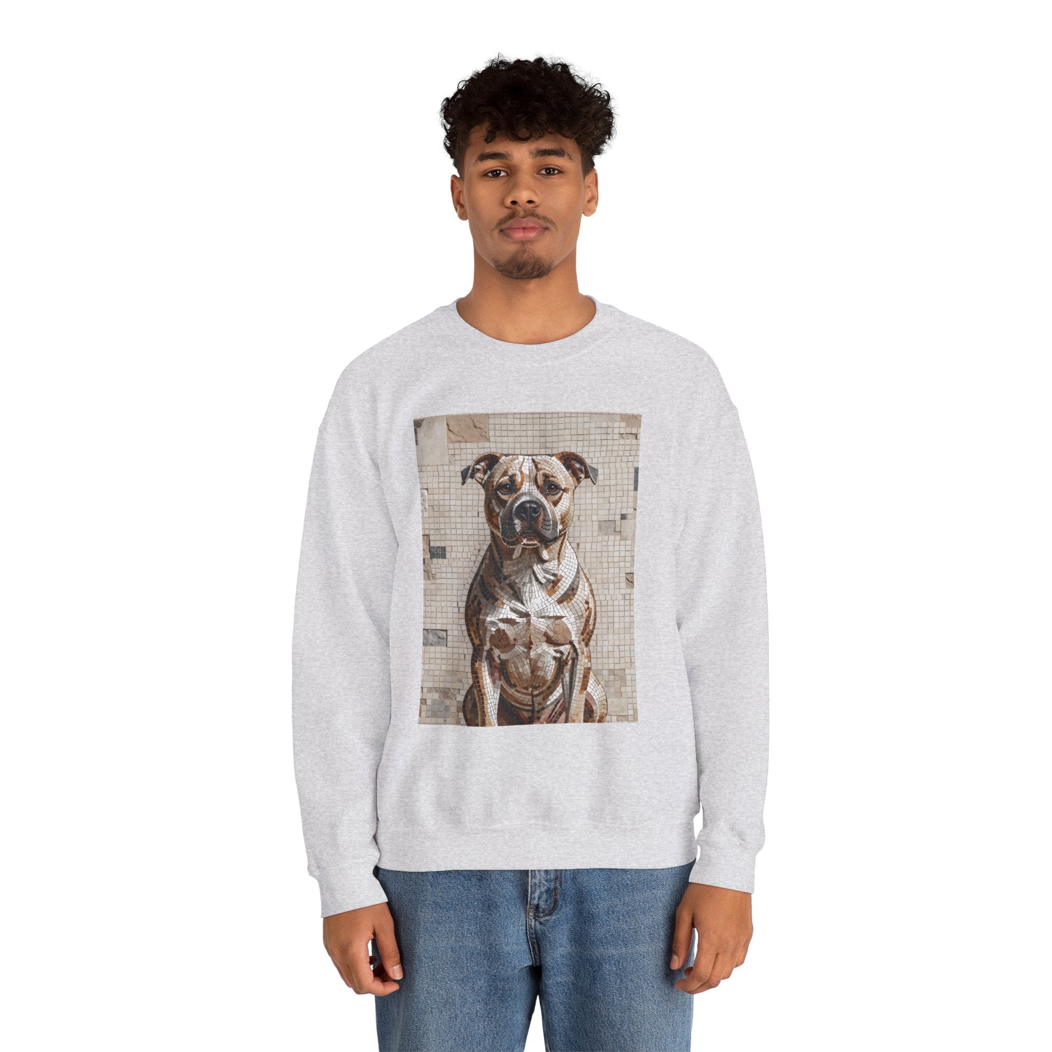 Staffordshire Bull Terrier Sweatshirt | Living Work of Art Collection | Mosaic Style