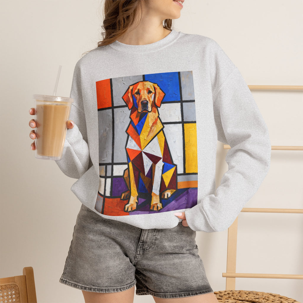 Golden Retriever Sweatshirt | Living Work of Art Collection | Cubist Style