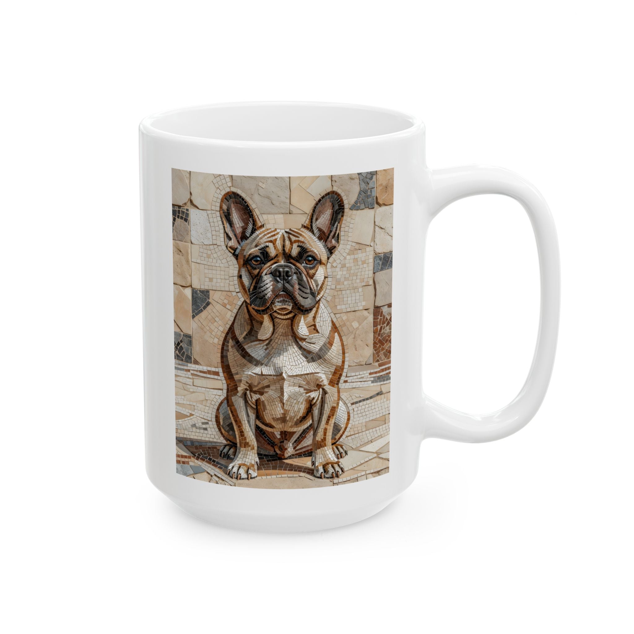 French Bulldog Coffee Mug | Living Work of Art Collection | Mosaic Style