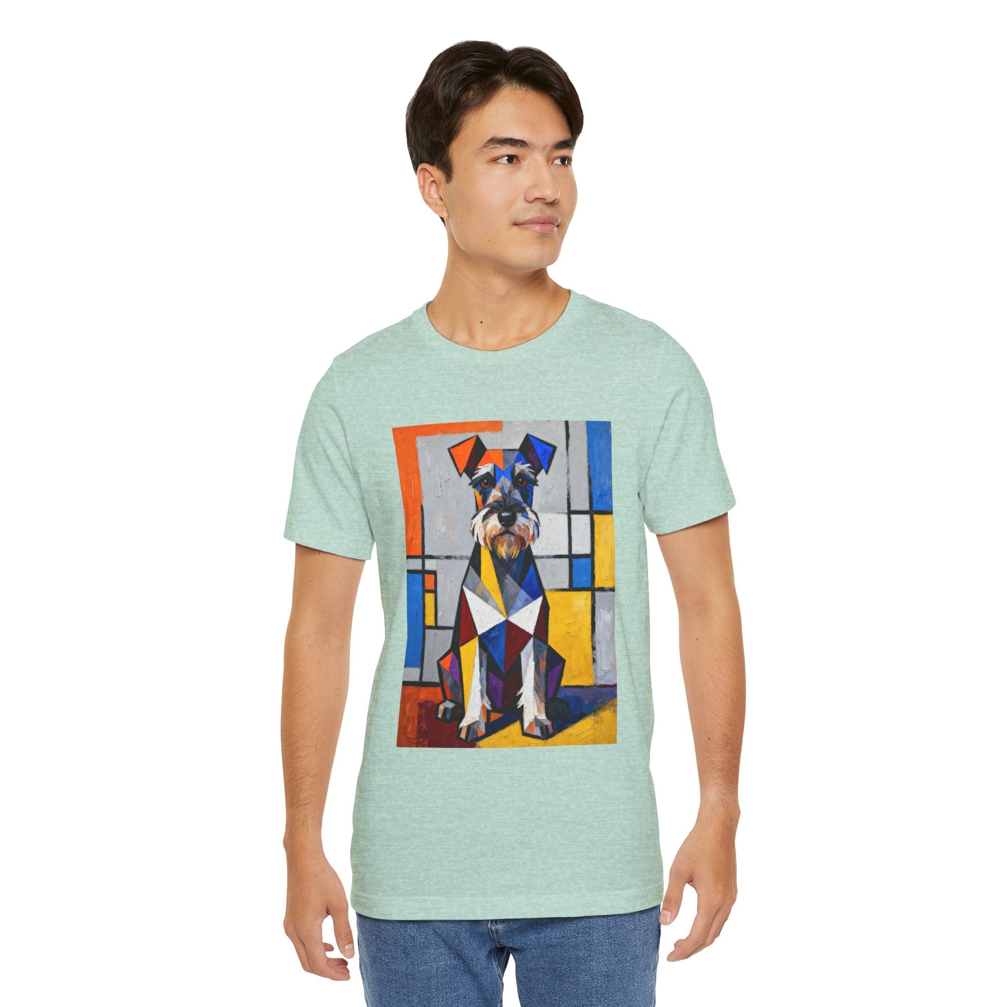 Schnauzer T Shirt | Living Work of Art Collection | Cubist Style