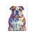Bulldog Canvas Wall Art | Living Work of Art Collection | Pointillism Style Print