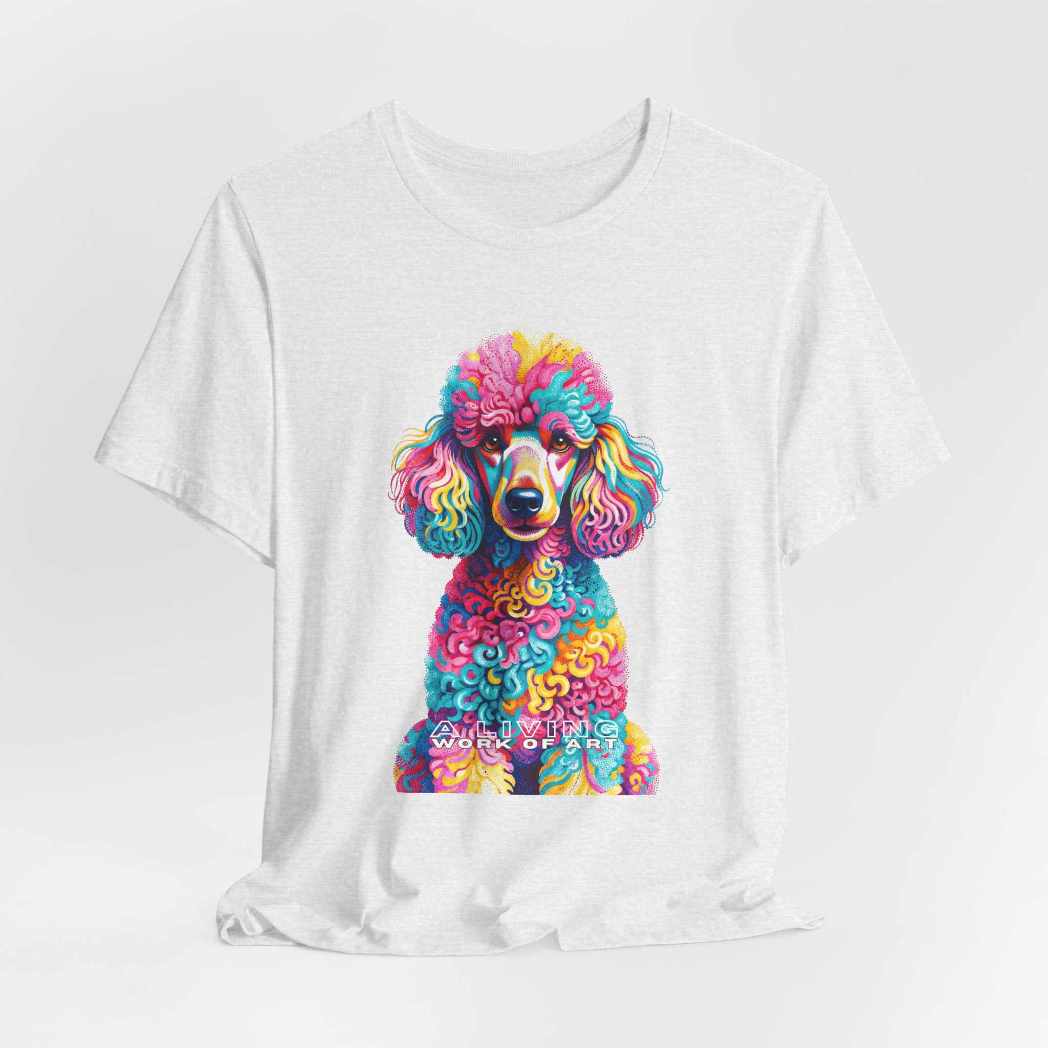 Poodle T Shirt | Living Work of Art Collection | Pointillism Style